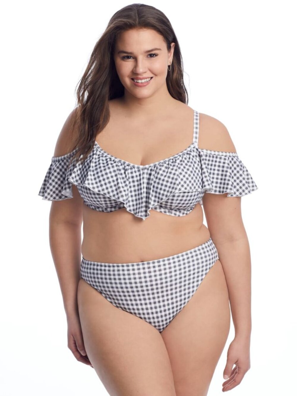 Elomi Checkmate Bottoms, Plus Size, full coverage